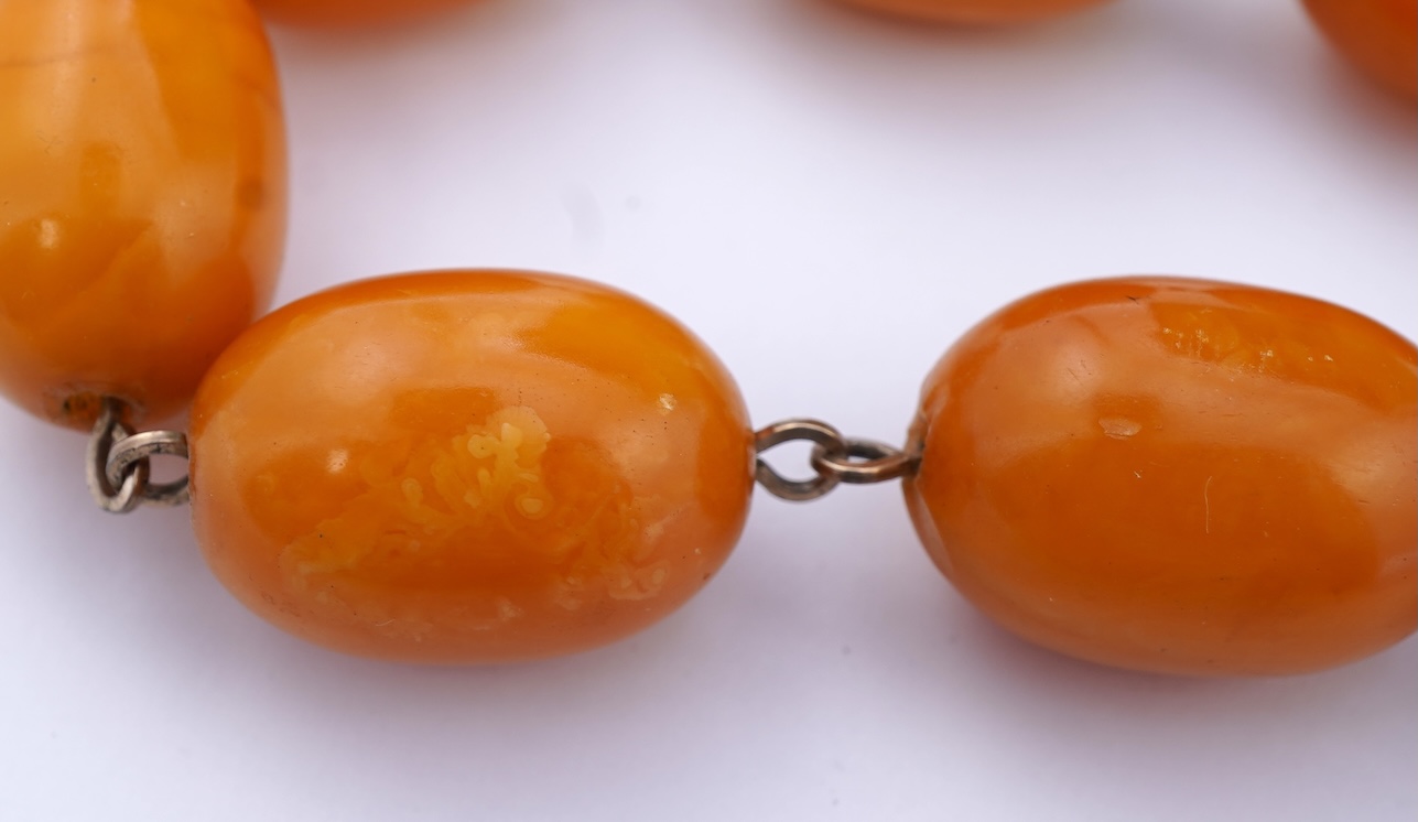 An amber necklace